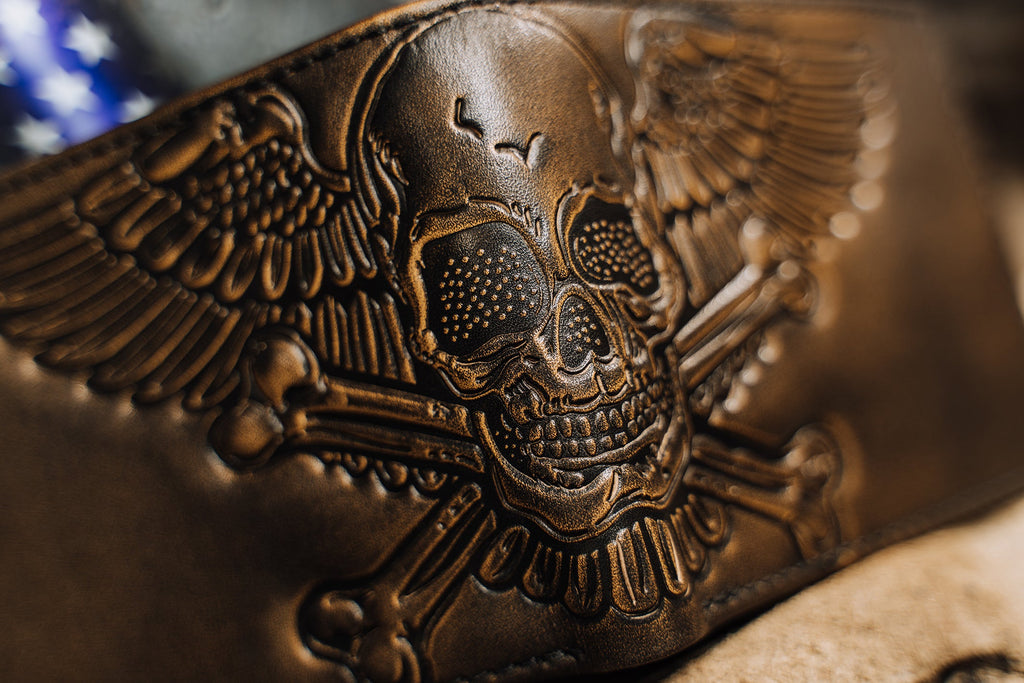Skull Long Bifold Wallet - Leather Wallet | House of Jack Co