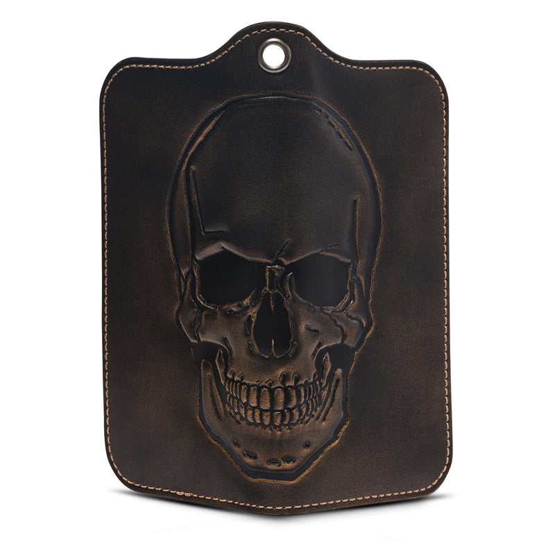 Skull Long Bifold Wallet - Leather Wallet | House of Jack Co